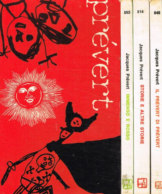 Storie e altre storie/ Il prevert di prevert /Immenso e rosso. 3voll - Jacques Prévert - copertina