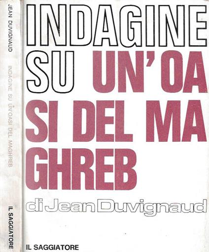 Indagine su un'oasi del Maghreb - Jean Duvignaud - copertina