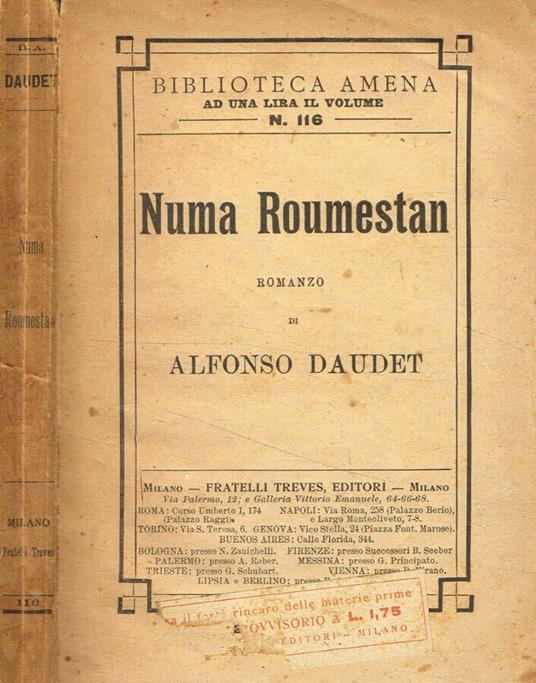 Numa roumestan - Alphonse Daudet - copertina
