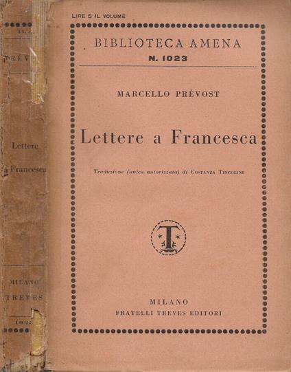 Lettere a Francesca - copertina