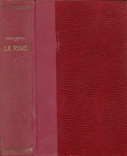 Le Rime - Lorenzo Stecchetti - copertina