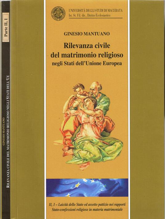 Rilevanza civile del matrimonio religioso - Ginesio Mantuano - copertina