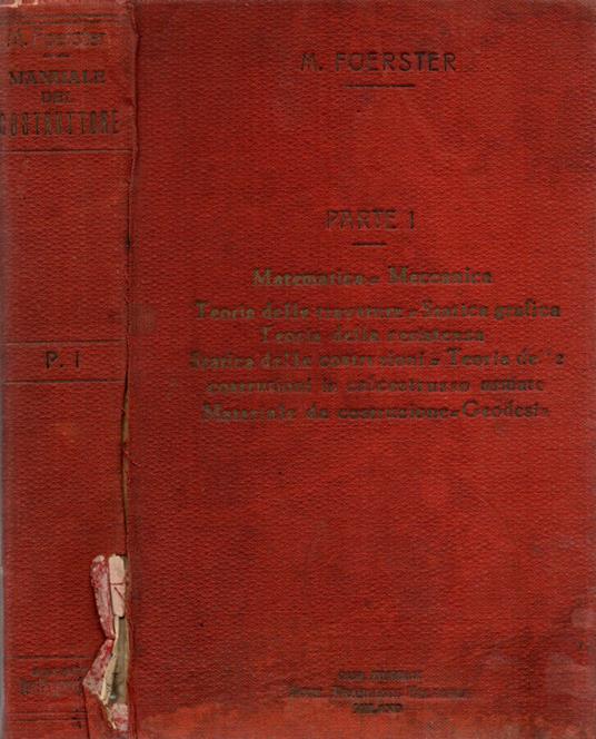 Manuale del costruttore. Parte I - copertina