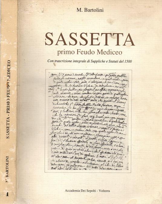 Sassetta. Primo Feudo Mediceo - Bartolini - copertina