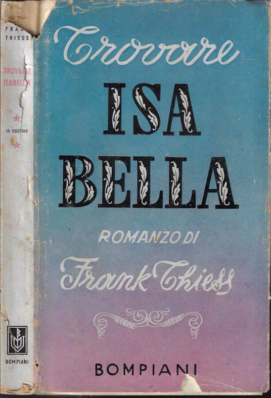 Isabella - Frank Thiess - copertina