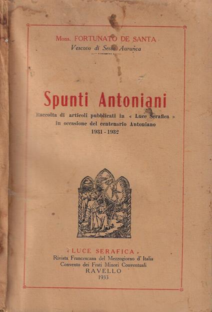 Spunti antoniani - copertina