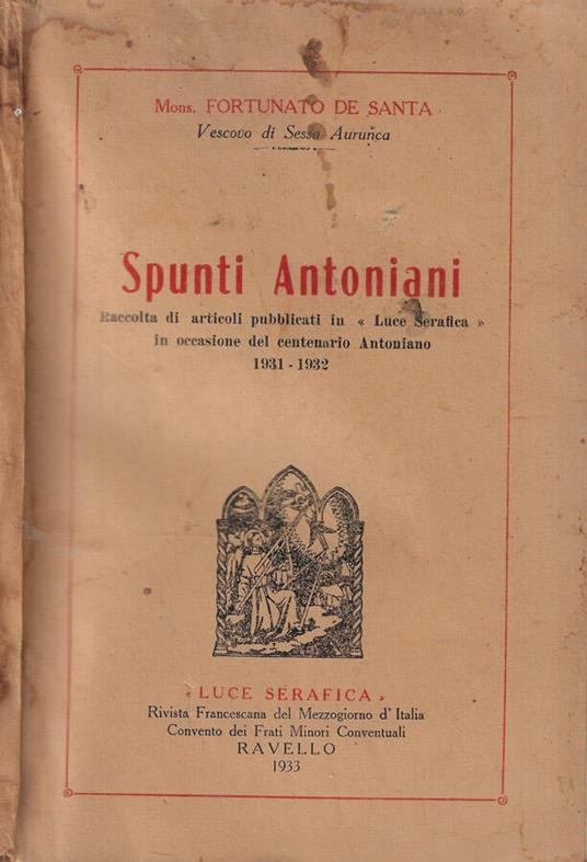 Spunti antoniani - copertina
