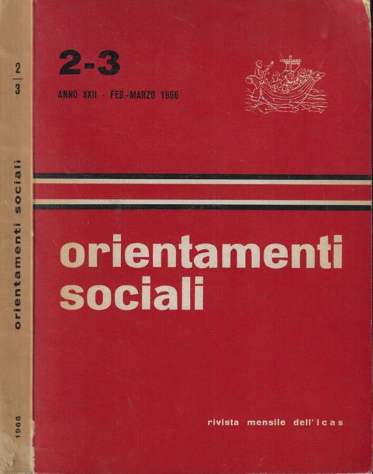 Orientamenti sociali n. 2-3 Anno 1966 - copertina