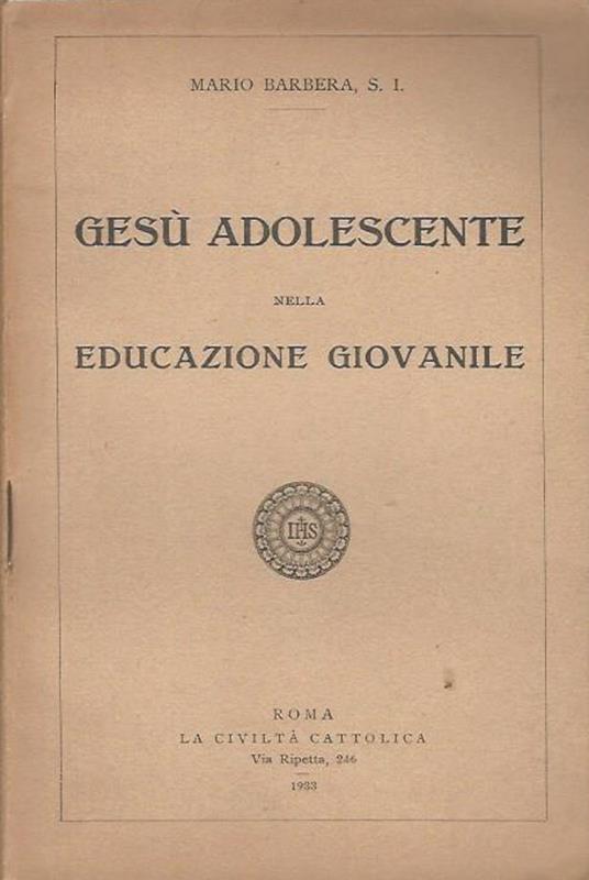 Gesu' Adolescente - copertina