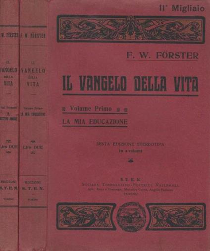 Il Vangelo della Vita - W. Forster - copertina