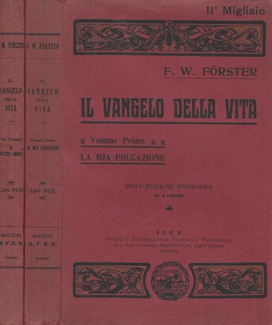 Il Vangelo della Vita - W. Forster - copertina