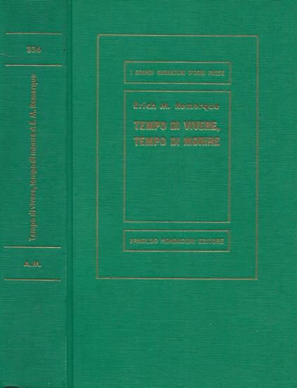 Tempo di vivere, tempo di morire - Erich Maria Remarque - copertina
