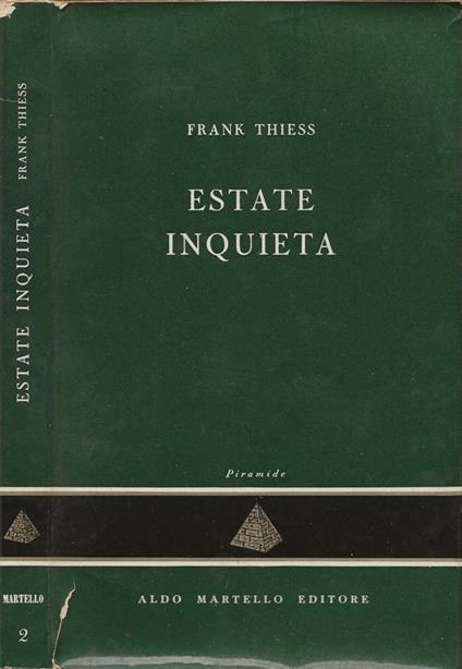 Estate inquieta - Frank Thiess - copertina