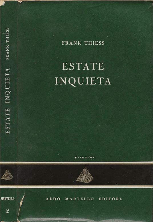 Estate inquieta - Frank Thiess - copertina