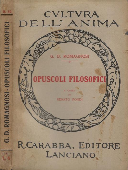 Opuscoli filosofici - copertina