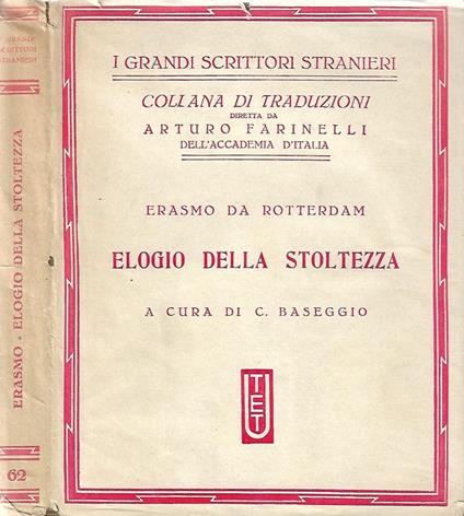 Eloggio della stoltezza - Erasmo da Rotterdam - copertina