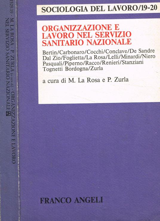 Organizzazione e lavoro nel servizio sanitario nazionale - copertina