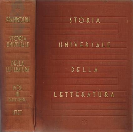 Storia universale della Letteratura - Giacomo Prampolini - copertina