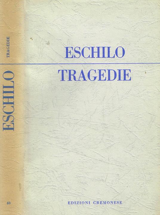Tragedie - Eschilo - copertina