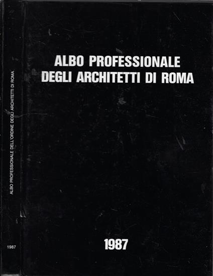 Albo professionale degli architetti di Roma 1987 - copertina