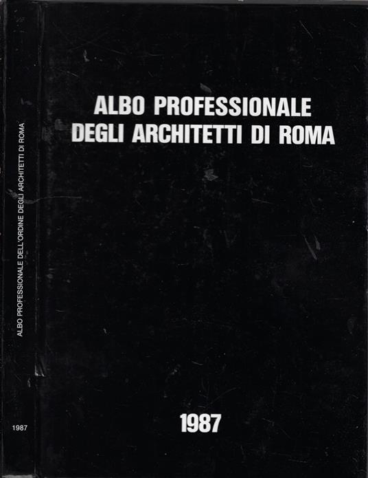 Albo professionale degli architetti di Roma 1987 - copertina