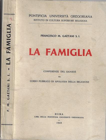 La famiglia - Francesco Gaetani - copertina