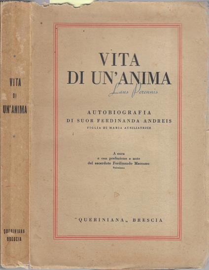 Vita di un'anima - copertina