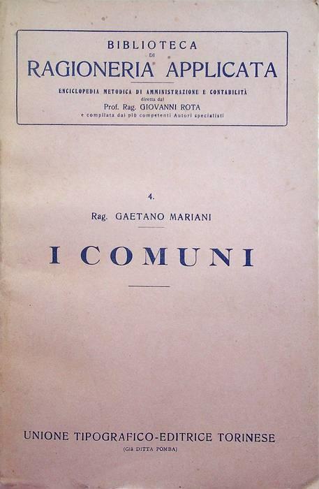 I comuni - Gaetano Mariani - copertina