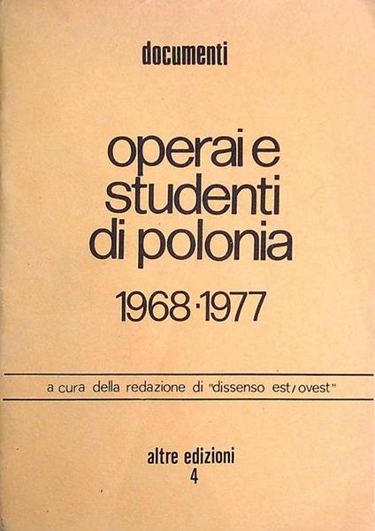 Operai e studenti di Polonia: 1968-1977 - copertina