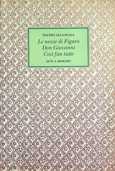 Le nozze di Figaro, Don Giovanni, Così fan tutte - Lorenzo Da Ponte - copertina