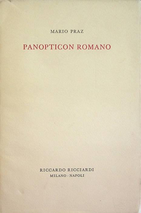 Panopticon romano - Mario Praz - copertina