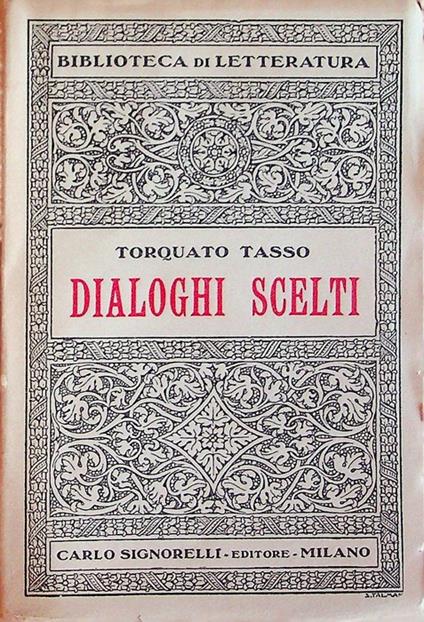 Dialoghi scelti - Torquato Tasso - copertina