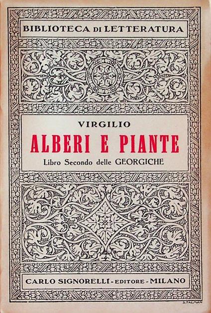 Alberi e piante: libro secondo delle Georgiche - copertina