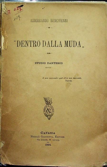 Dentro dalla muda: studio dantesco - copertina
