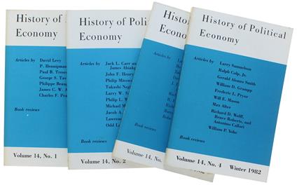 HISTORY OF POLITICAL ECONOMY. Volume 14, 1982. Complete Year: 4 issues - copertina
