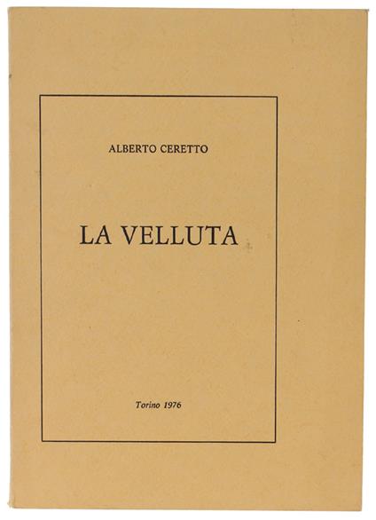La VELLUTA - Alberto Ceretto - copertina