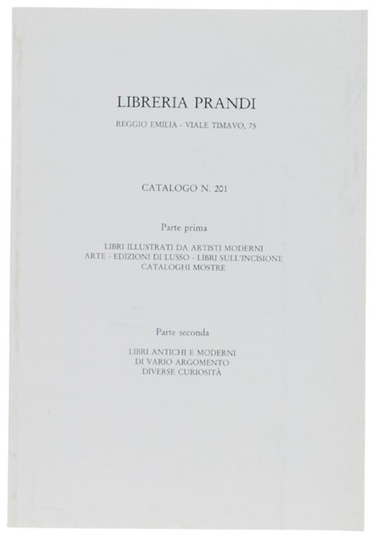 CATALOGO N. 201. Parte I - Parte II - copertina