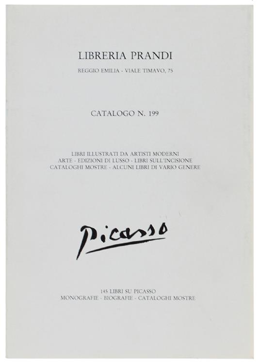 CATALOGO N. 199. Libri illustrati da artisti moderni... In fine: 145 libri su Picasso - copertina