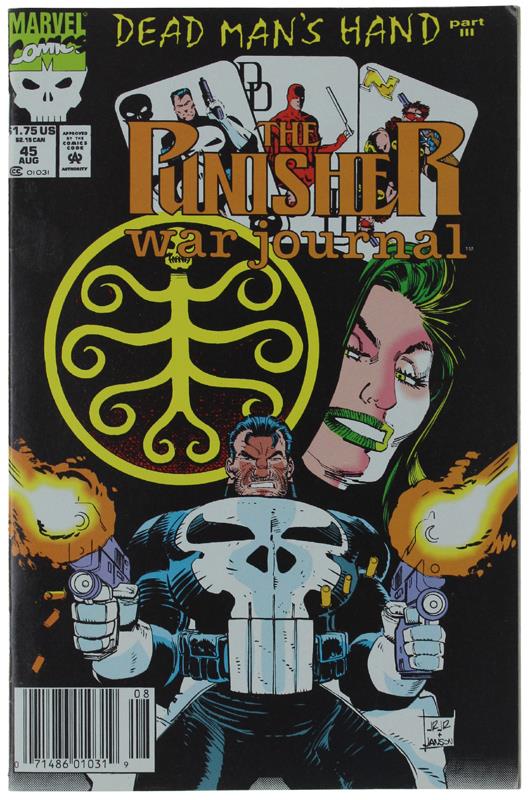 The PUNISHER WAR JOURNAL, DEAD MAN'S HAND Vol.I # 45, 1992. Fine, as new - copertina