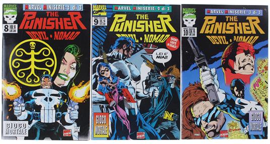 Marvel Miniserie (completa) THE PUNISHER DEVIL NOMAD. Anno I -1994: # 8 - 9 - 10,. Come nuovi - copertina