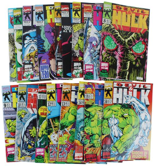 DEVIL & HULK - Marvel Italia 1994/95: # 0 - 16 (serie dei primi 17 numeri, tutti ottimi) - Marvel Comics Italia, - 1994 - copertina