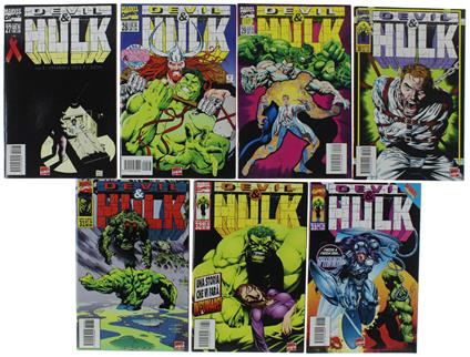 DEVIL & HULK 1996/97: # 27, 28, 29, 30, 31, 32, 33, 34, 35, 35, 37, 38, 39 (lotto di 13 albi tutti ottimi) - Marvel Comics Italia, - 1996 - copertina