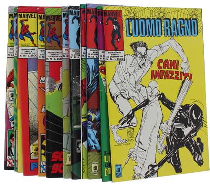 L' UOMO RAGNO 1991. Lotto: 12 albi: 66 71 73 75 76 77 80 81 82 83 85 86. Edizioni Star Comics, ottimo stato - copertina