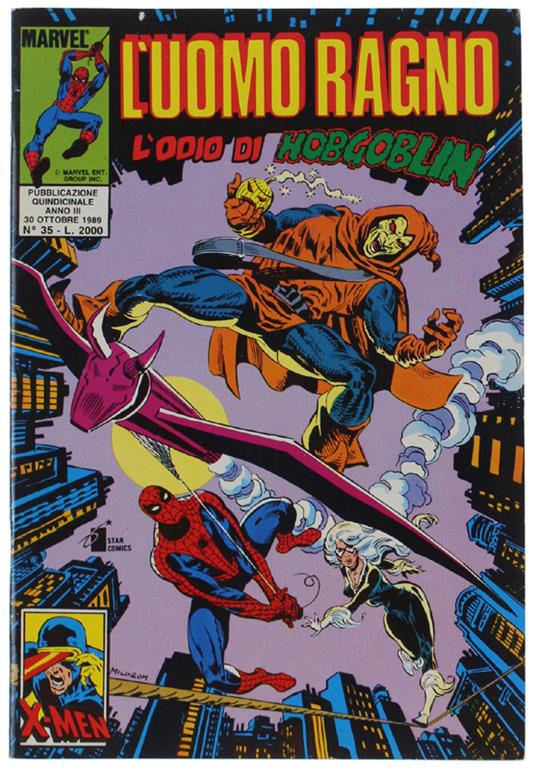 L' UOMO RAGNO 1989 N° 35. Edizioni Star Comics, ottimo stato - copertina
