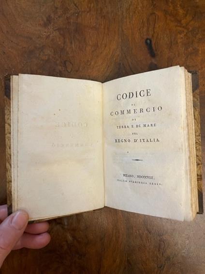 Codice di commercio di terra e di mare pel Regno d'Italia - copertina