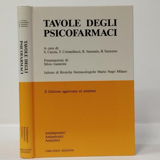 Tavole degli psicofarmaci - copertina