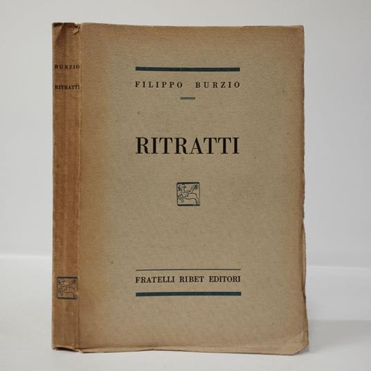 Ritratti - Filippo Burzio - copertina