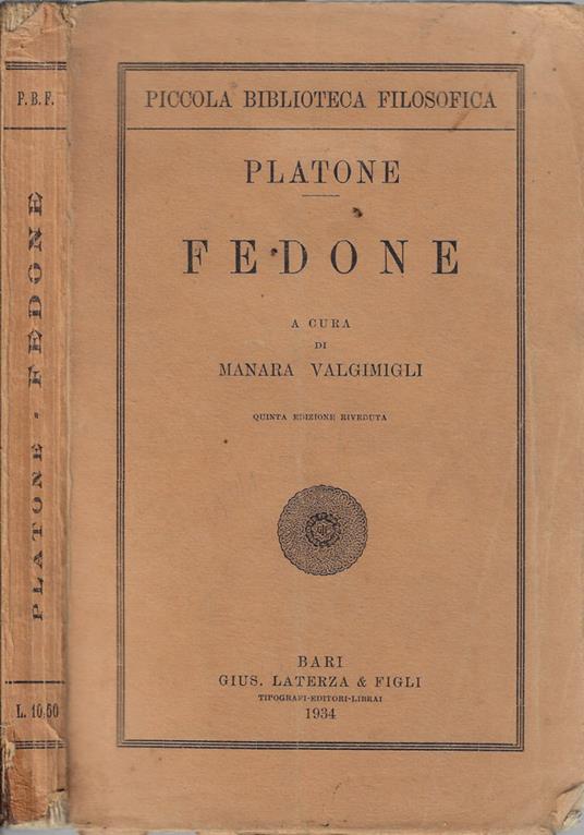 Fedone - Platone - copertina