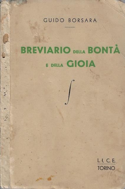 Breviario della bontà e della gioia - Guido Borsari - copertina