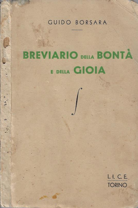 Breviario della bontà e della gioia - Guido Borsari - copertina